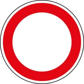 Mindkét irányból behajtani tilos tábla 