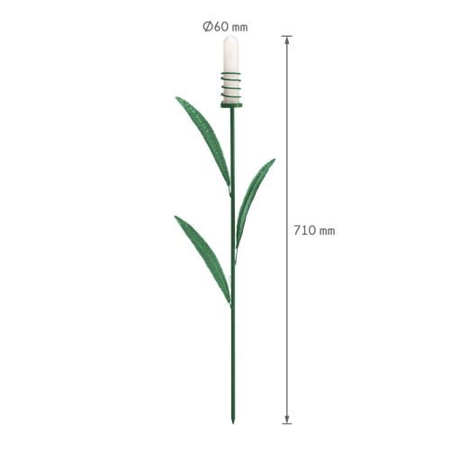 LED-es szolár lámpa - nád formájú - melegfehér - fém - 3 db / csomag