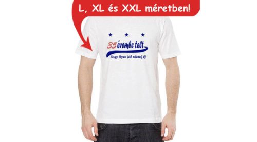 35 évembe telt póló -XL