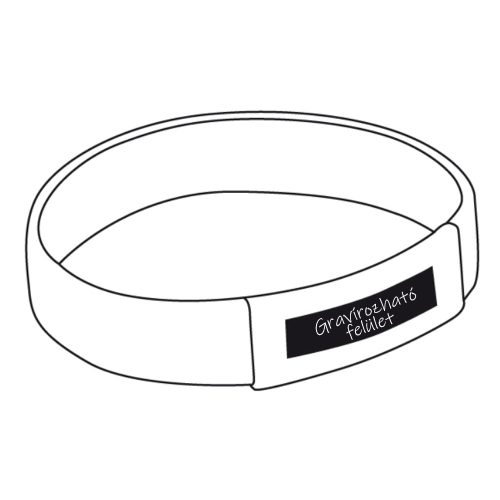 Szilikon karkötő gravírozással - Fehér gravírozható