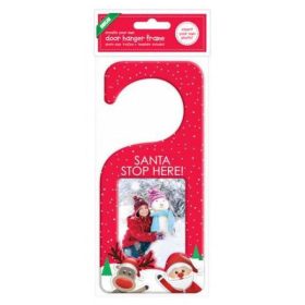   Üzenet a Télapónak - Saját fényképes Karácsonyi ajtó akasztó, kilincskártya - piros