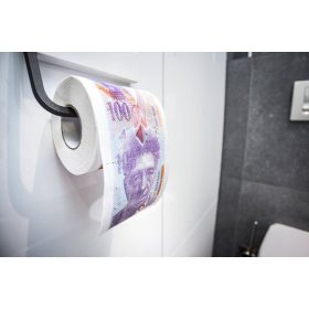 Svájci 100 frankos wc papír
