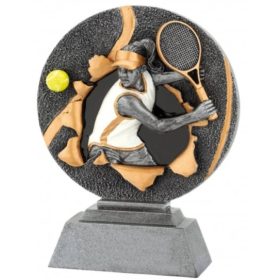 Női tenisz szobor gravírozható