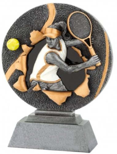 Női tenisz szobor gravírozható