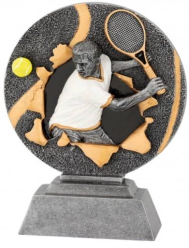 Férfi tenisz szobor gravírozható