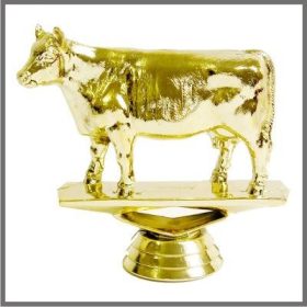 Tehén, Szarvasmarha szobor (arany) gravírozható 