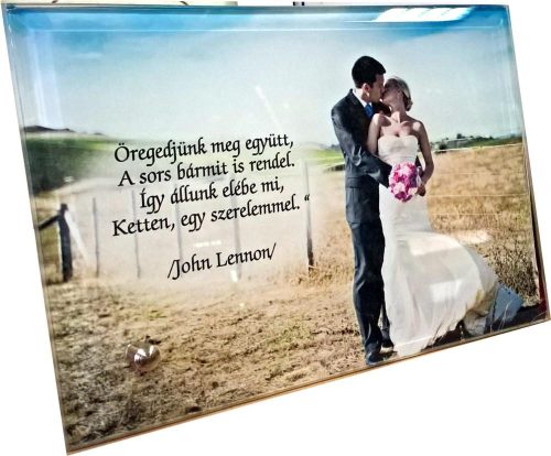 Üvegdísz (W663) több méretben gravírozható