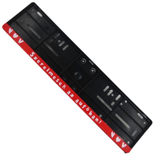 Egyedi rendszámtábla keret - Szerelmesek az autóban