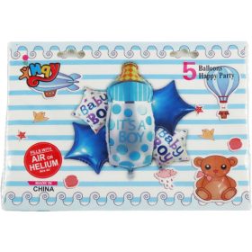 Öt darabos fiú babavárós lufi csomag cumisüveggel