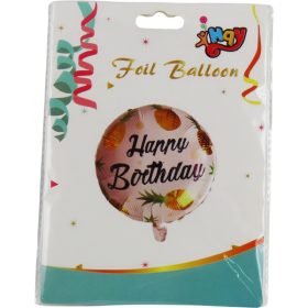 Happy Birthday feliratú ananászos lufi