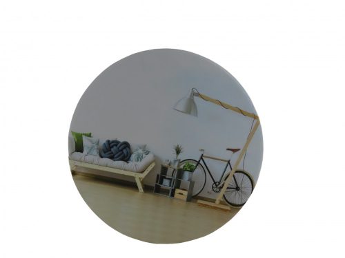 Díszdoboz, kör alakú minimalista mintával