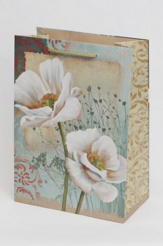 Dísztasak 23x32x12,5 cm virágos