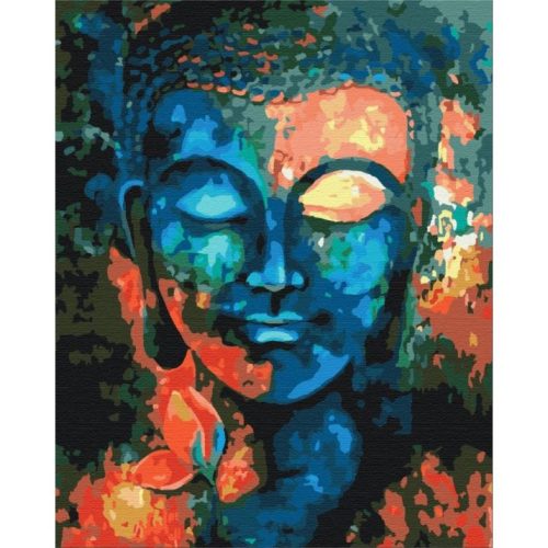 Buddha mosolya - Számfestő készlet kereten 40X50 