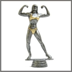 FIGURA Női Testépítő 14 cm EZÜST gravírozható