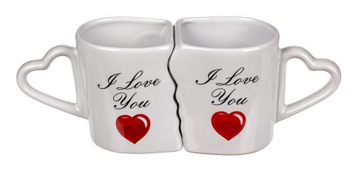 Dupla bögre "I Love You" felirattal