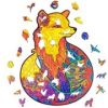 UNIDRAGON fából készült kirakós állat - RÓKA- 195db - 25X33 cm