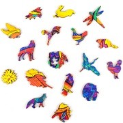 UNIDRAGON fából készült kirakós állat - RÓKA- 195db - 25X33 cm