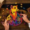 UNIDRAGON fából készült kirakós állat - RÓKA- 195db - 25X33 cm
