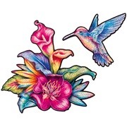 UNIDRAGON fából készült kirakós állat - COLIBRI- 200db - 38X29 cm