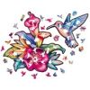 UNIDRAGON fából készült kirakós állat - COLIBRI- 200db - 38X29 cm