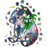 UNIDRAGON fából készült kirakós állat - PANDA- 215db - 25X33 cm