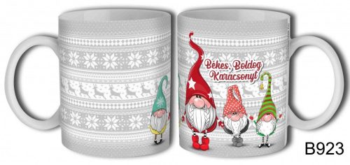 Karácsonyi bögre - Gnome manós 3dl