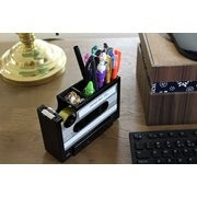 Retro kazettás szalag adagoló és asztali tároló fekete