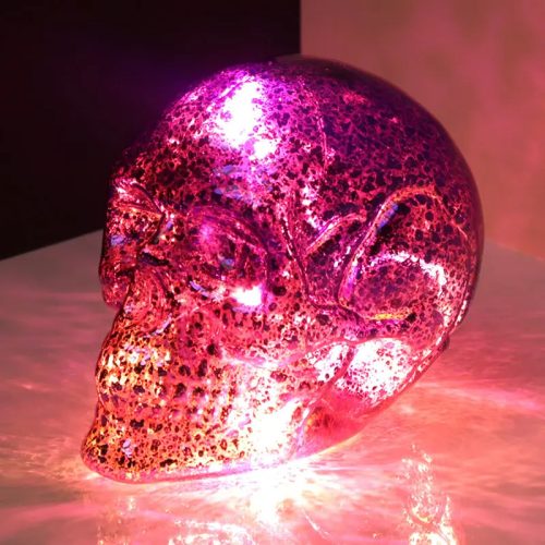 Koponya Led világítás lila/pink színben