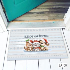 Karácsonyi lábtörlő - állatkás