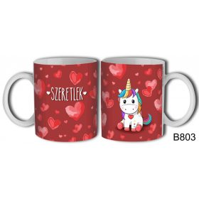 Unikornis Szeretlek bögre 3dl