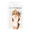 Penthouse sweet retreat - rózsás csipkeköntös tangával FEHÉR