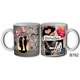 Szeretlek fényképes bögre 3dl