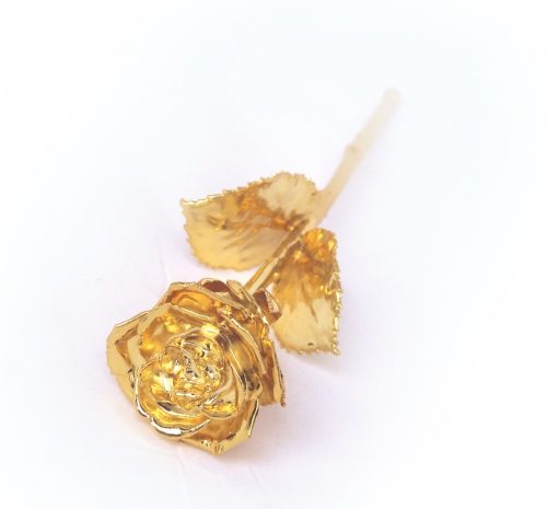 Golden Rose, 24K aranyozott rózsa fekete dobozban - Örök aranyozott rózsa