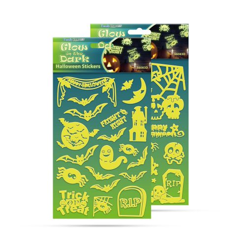 Halloween-i foszforeszkáló matrica 2ív/csomag