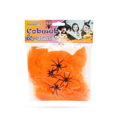Halloween-i pókháló és pók - narancs