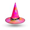Halloween-i LED-es boszorkány kalap rózsaszín