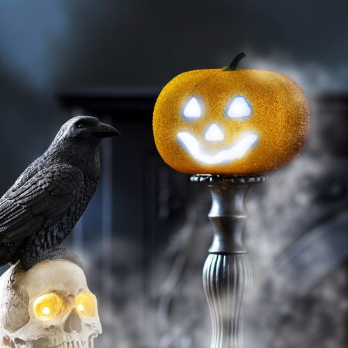 Halloween-i RGB LED dekor - habszivacs tök