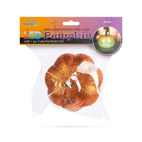 Halloween-i RGB LED dekor - habszivacs tök