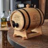 Asztali csapos whiskys hordó fából