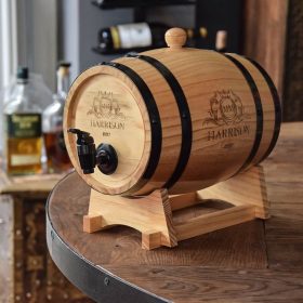 Asztali csapos whiskys hordó fából