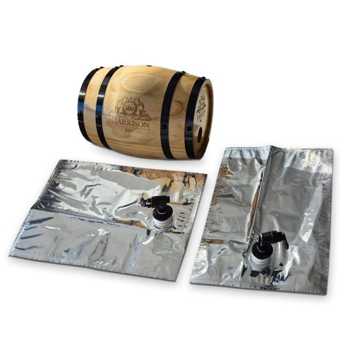 Asztali csapos whiskys hordó fából