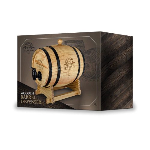 Asztali csapos whiskys hordó fából