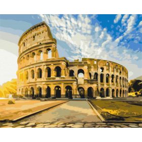   Kolosszeum naplementekor - Számfestő készlet kereten 40X50