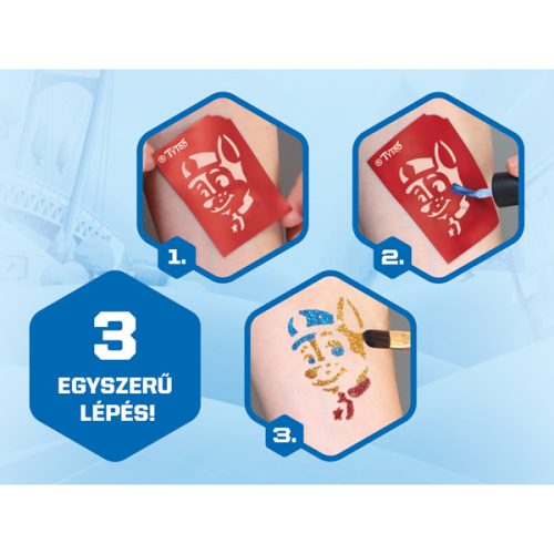 Mancs őrjárat csillámtetoválás szett fiús