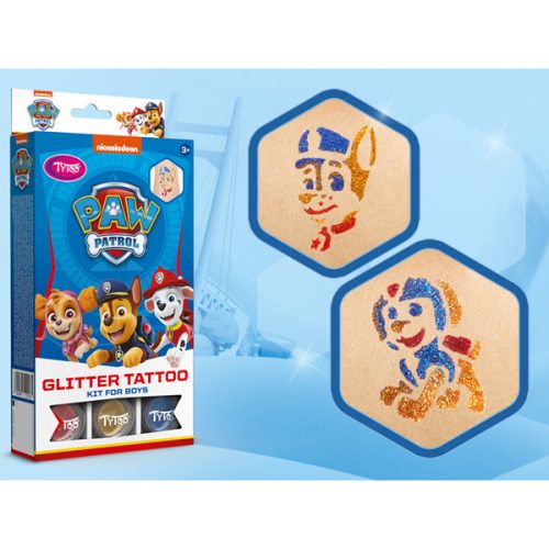 Mancs őrjárat csillámtetoválás szett fiús