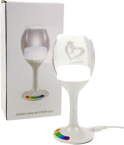 Borospohár alakú LED lámpa 