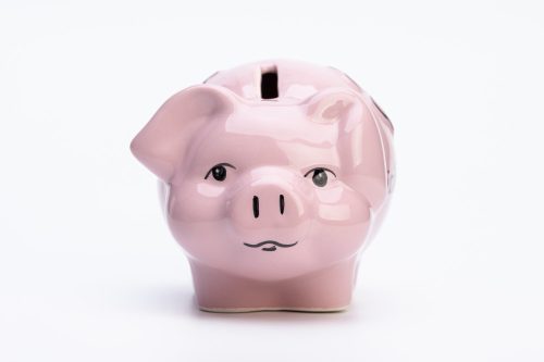 Kerámia malacpersely "motorra" felirattal