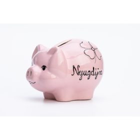 Kerámia malacpersely "nyugdíjra" felirattal