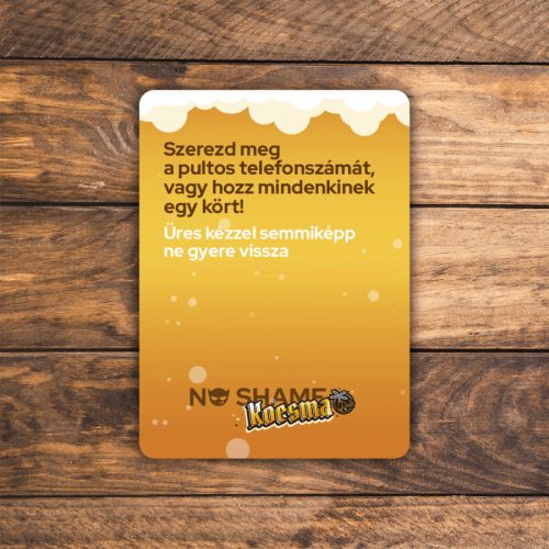 No shame Kocsma party játék
