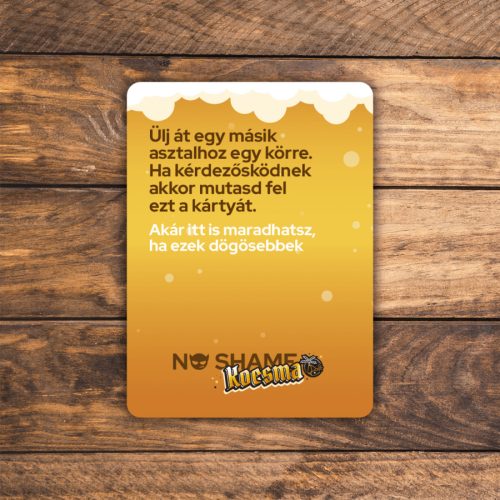 No shame Kocsma party játék